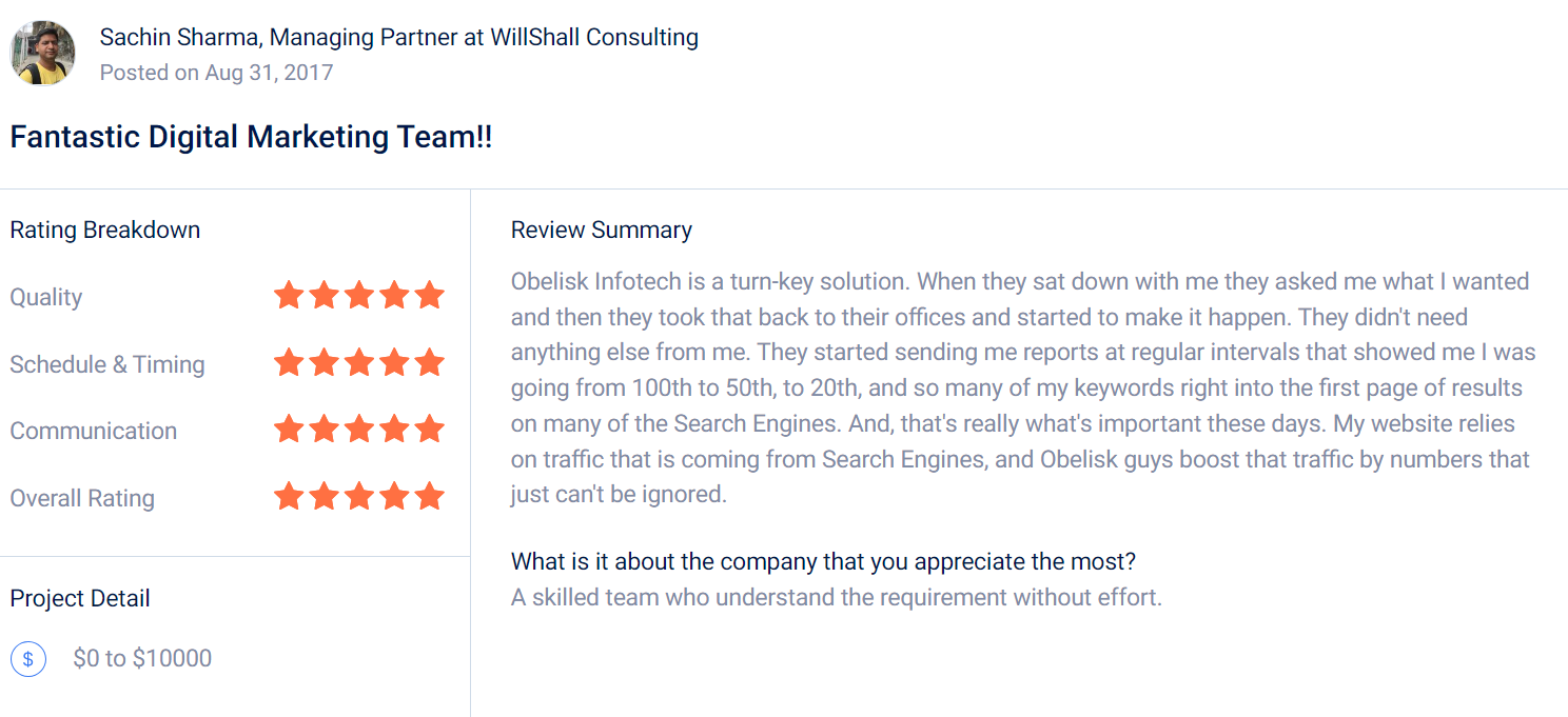 what client say about us