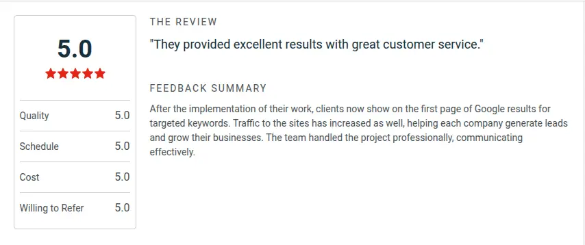 SEO company reviews